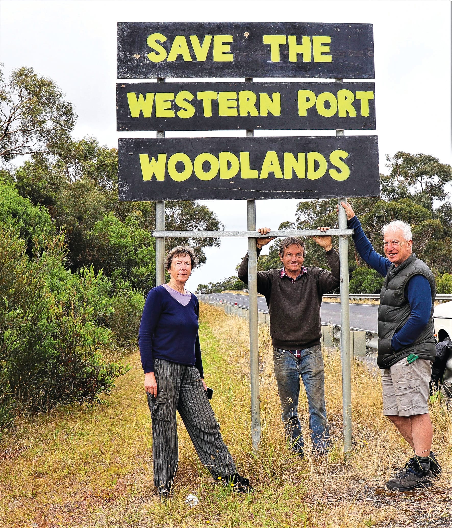 Anti-sandmine signs pulled down