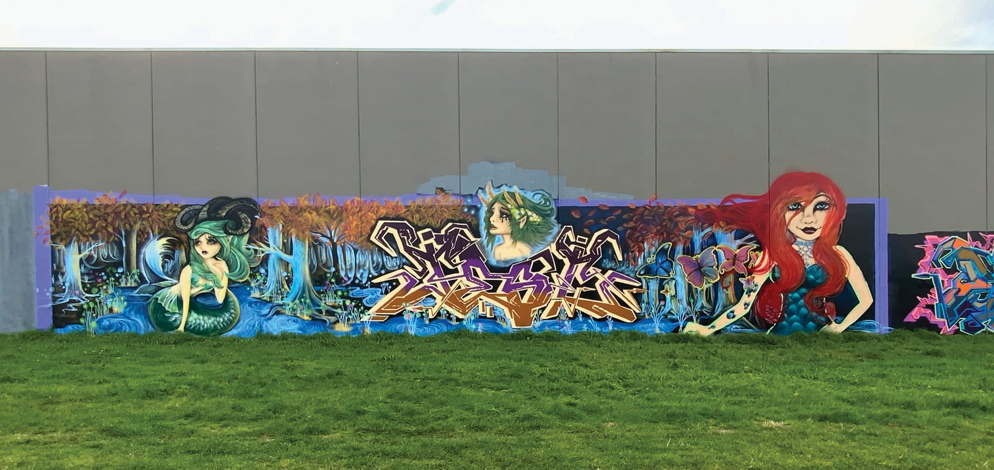 Mural mermaids