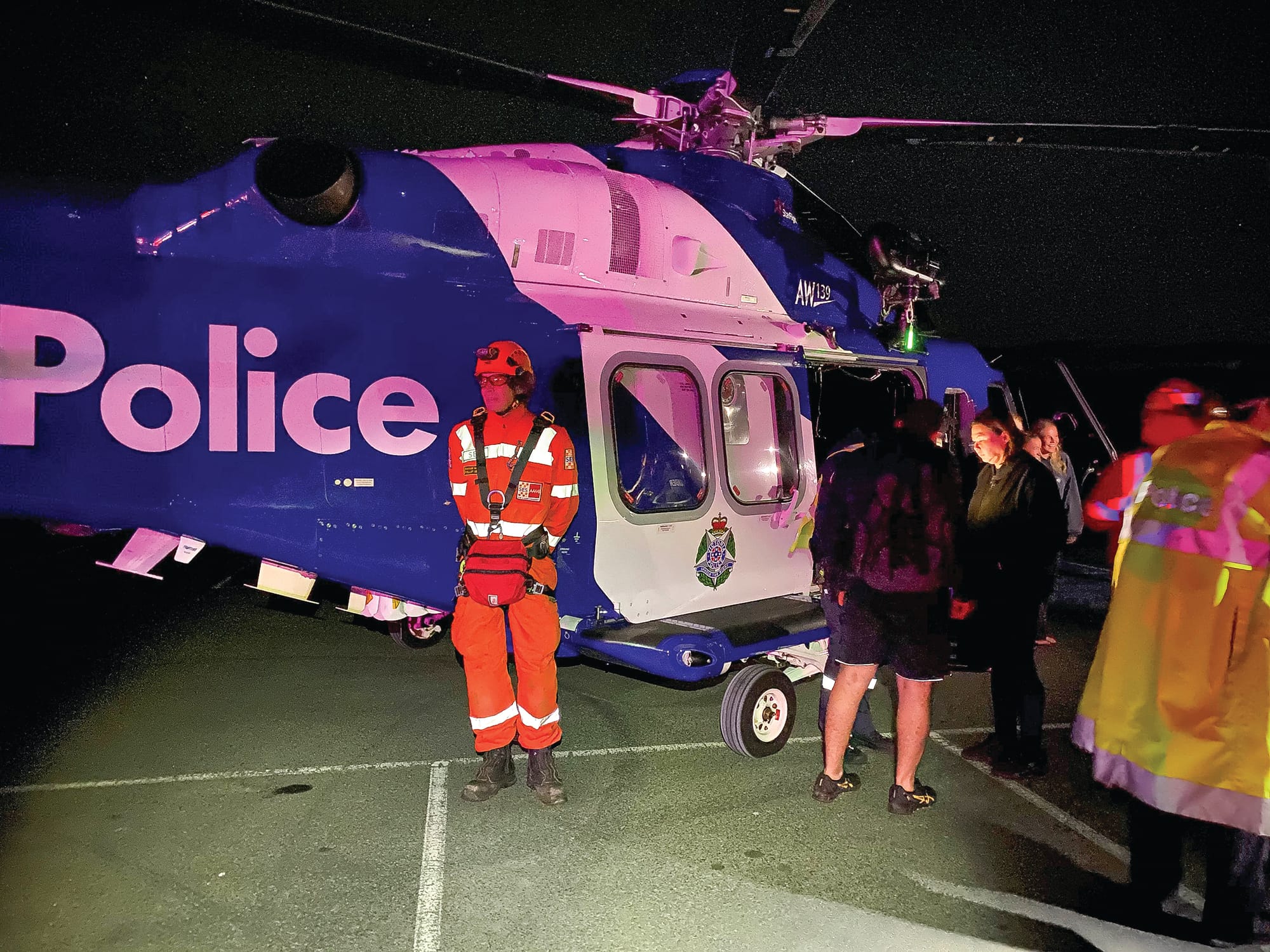 Air winched from Cleeland Bight