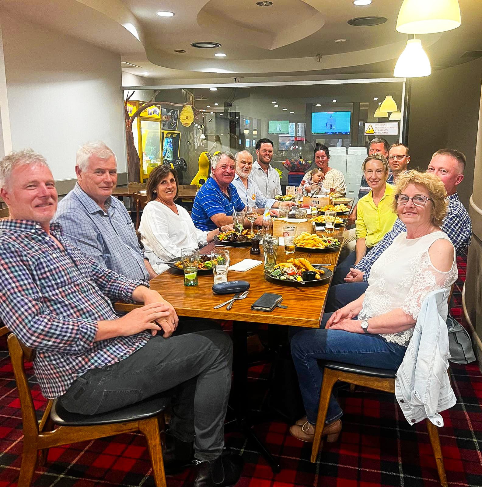 Leonard meets with local farmers