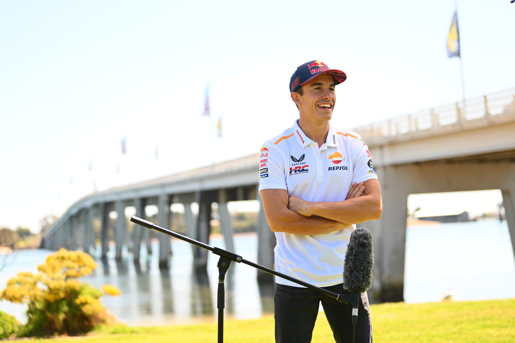 Marc Marquez leads the GP home