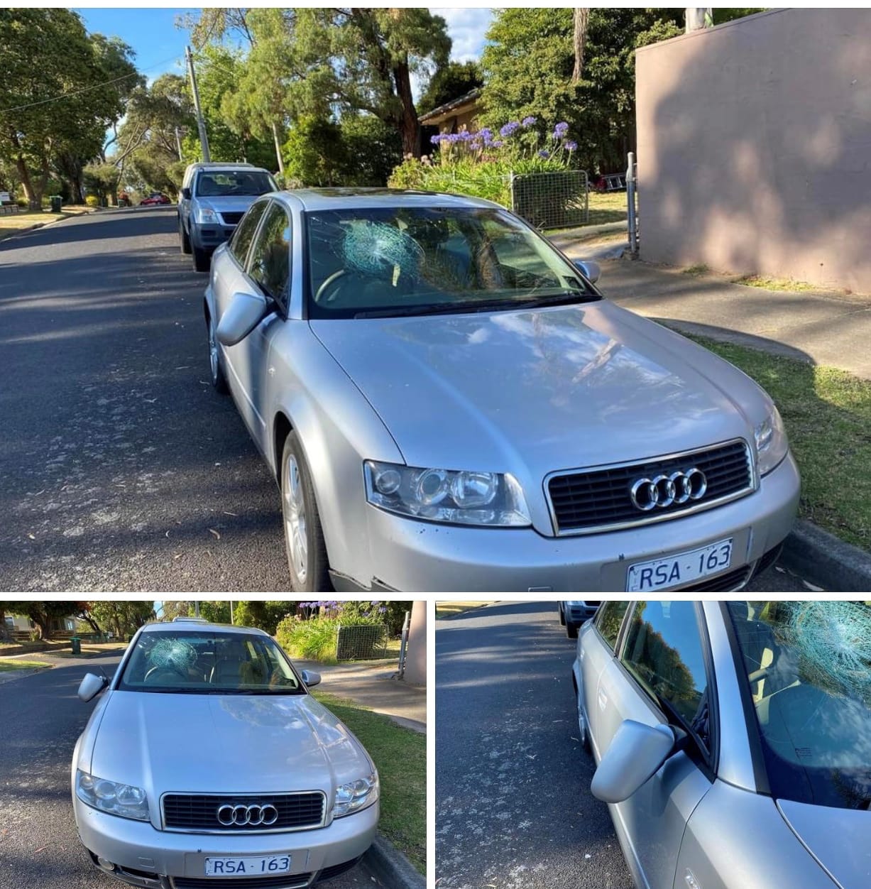 Windscreen smashed