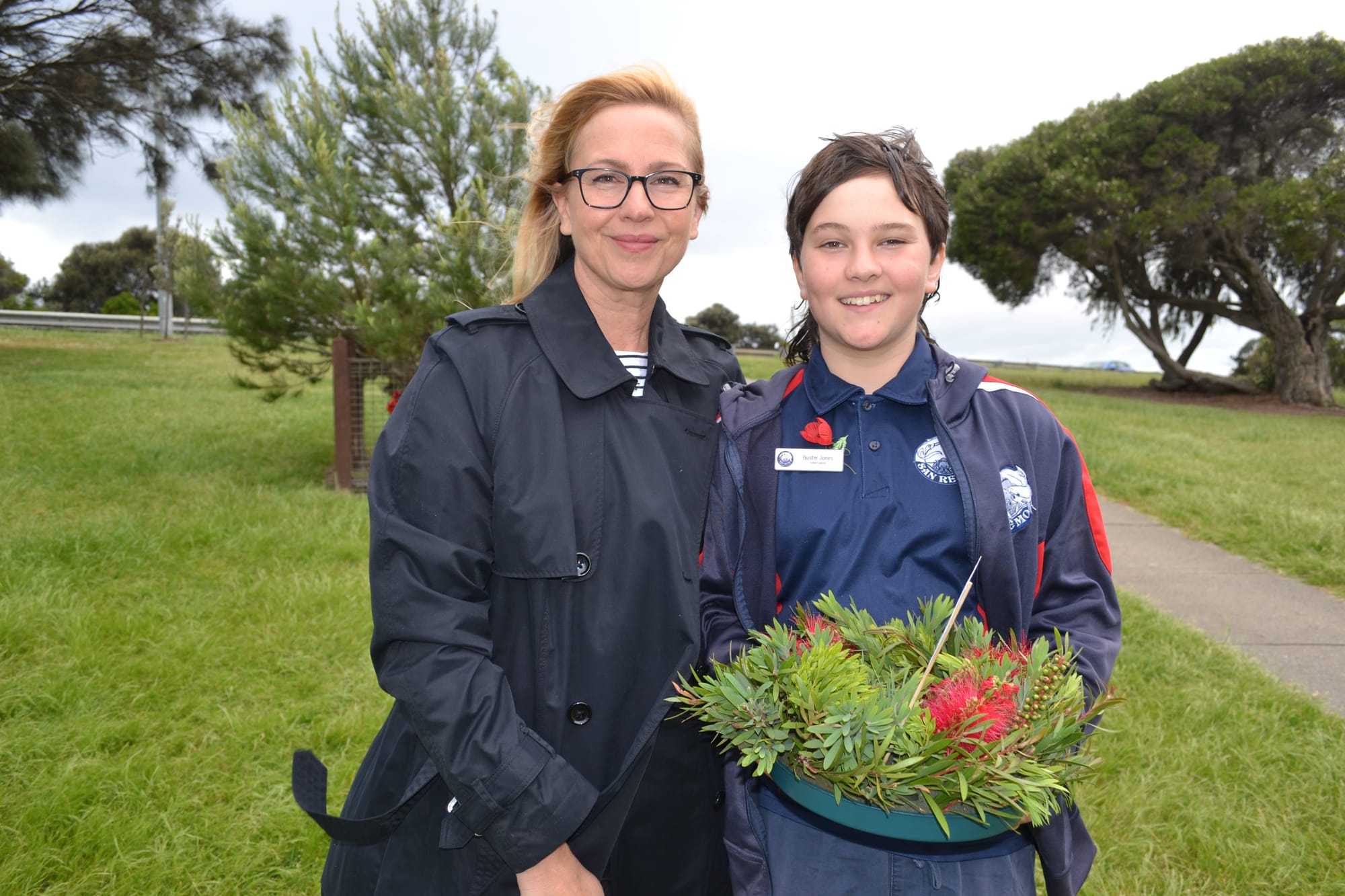 Windswept ceremony at San Remo