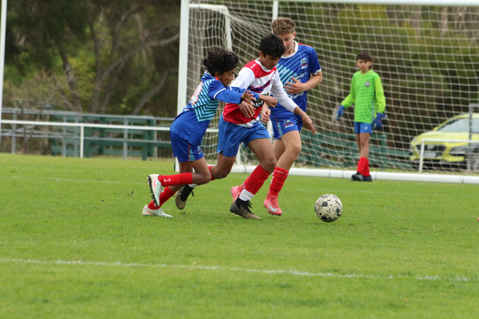 Levi Sylvio and James Titmarsh in the U14 Mixed team applying the pressure.