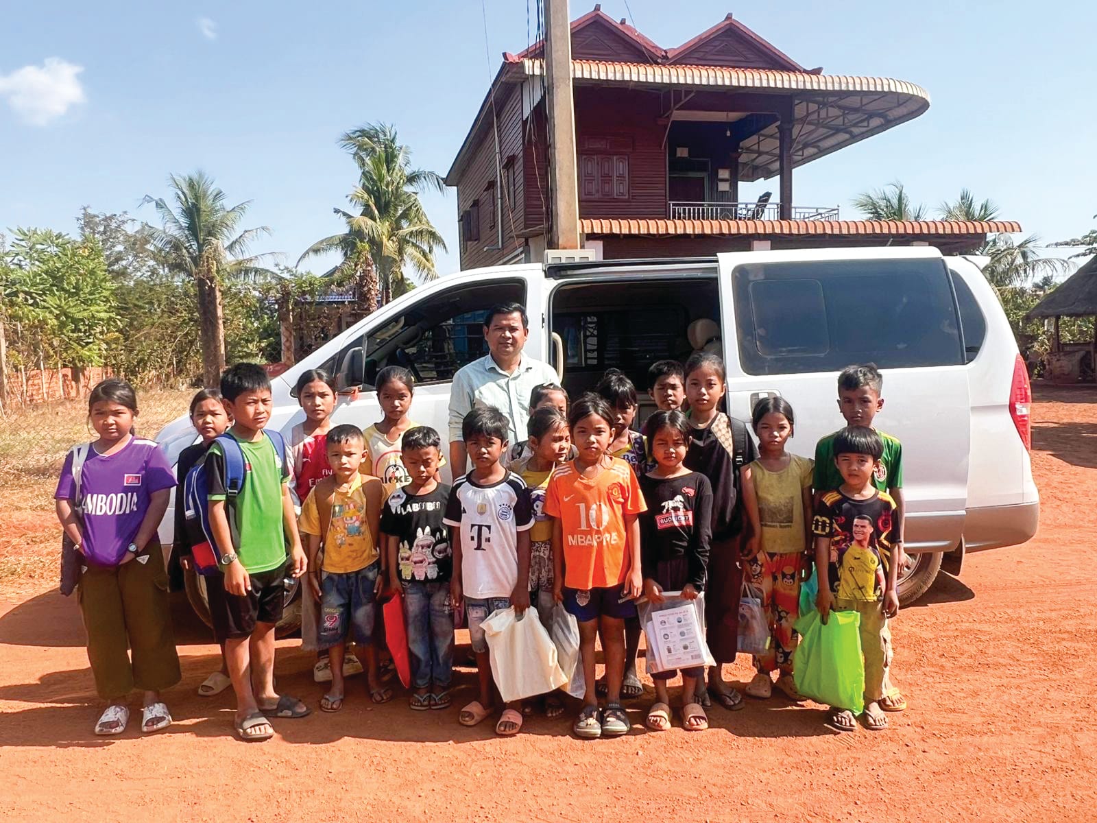 The Annual Growing Cambodia Trivia Night is at Berninneit on October 11, from 6pm. Thanks to money raised over the years, another 80 students - such as these being transported from surrounding villages to the school at Beng - can now attend classes.