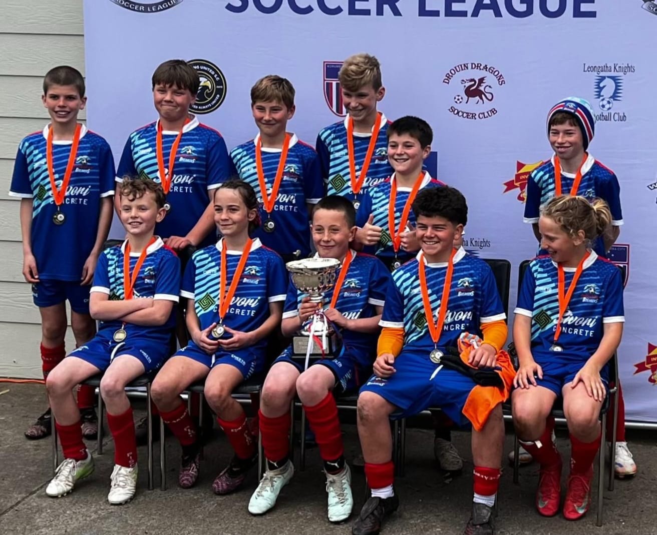 U12A Mixed soccer Premiership team.