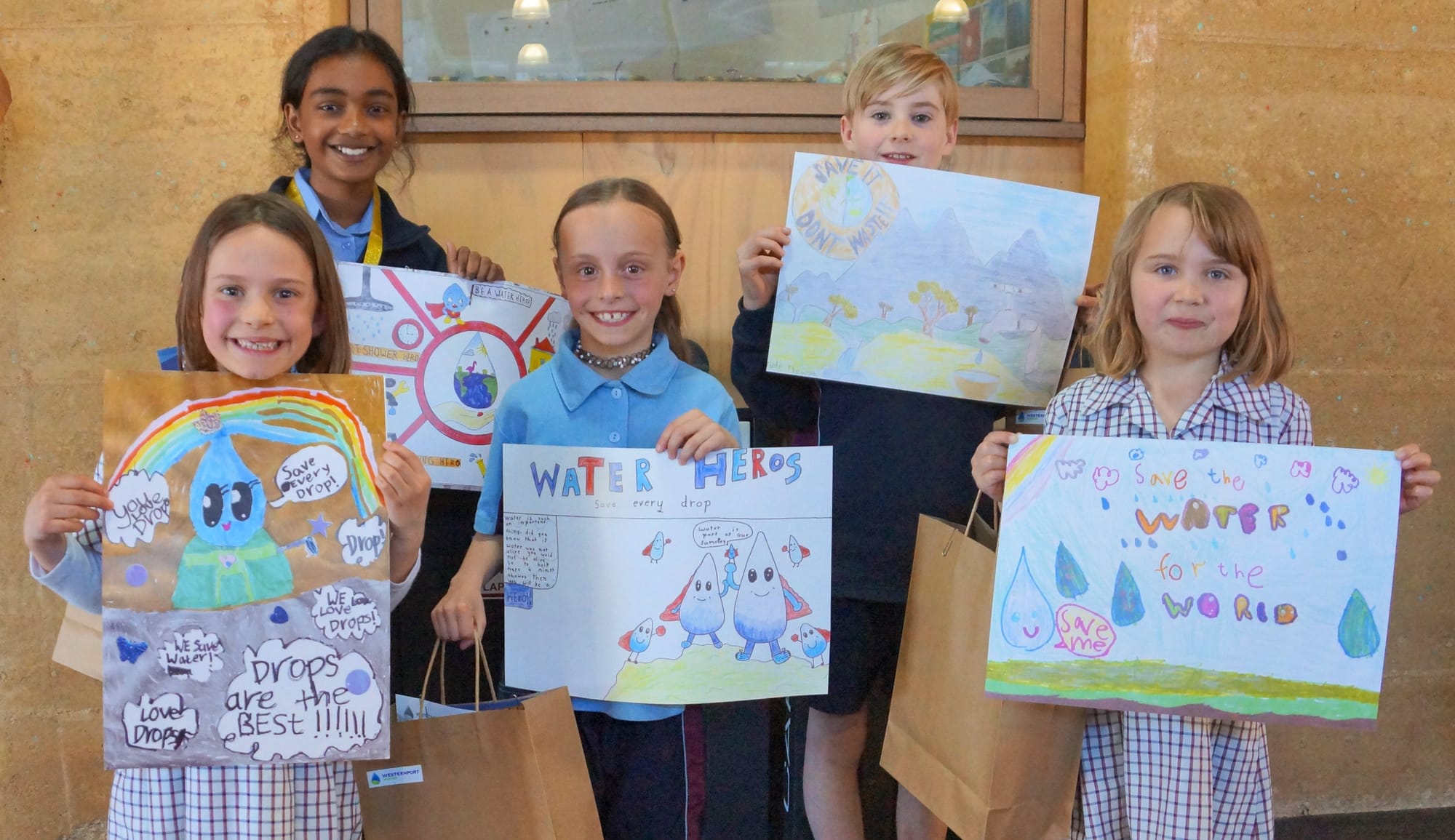 From Newhaven College, winners of this year's poster competition Esther, Arabella, Venus, Jude and Airlie.&nbsp;