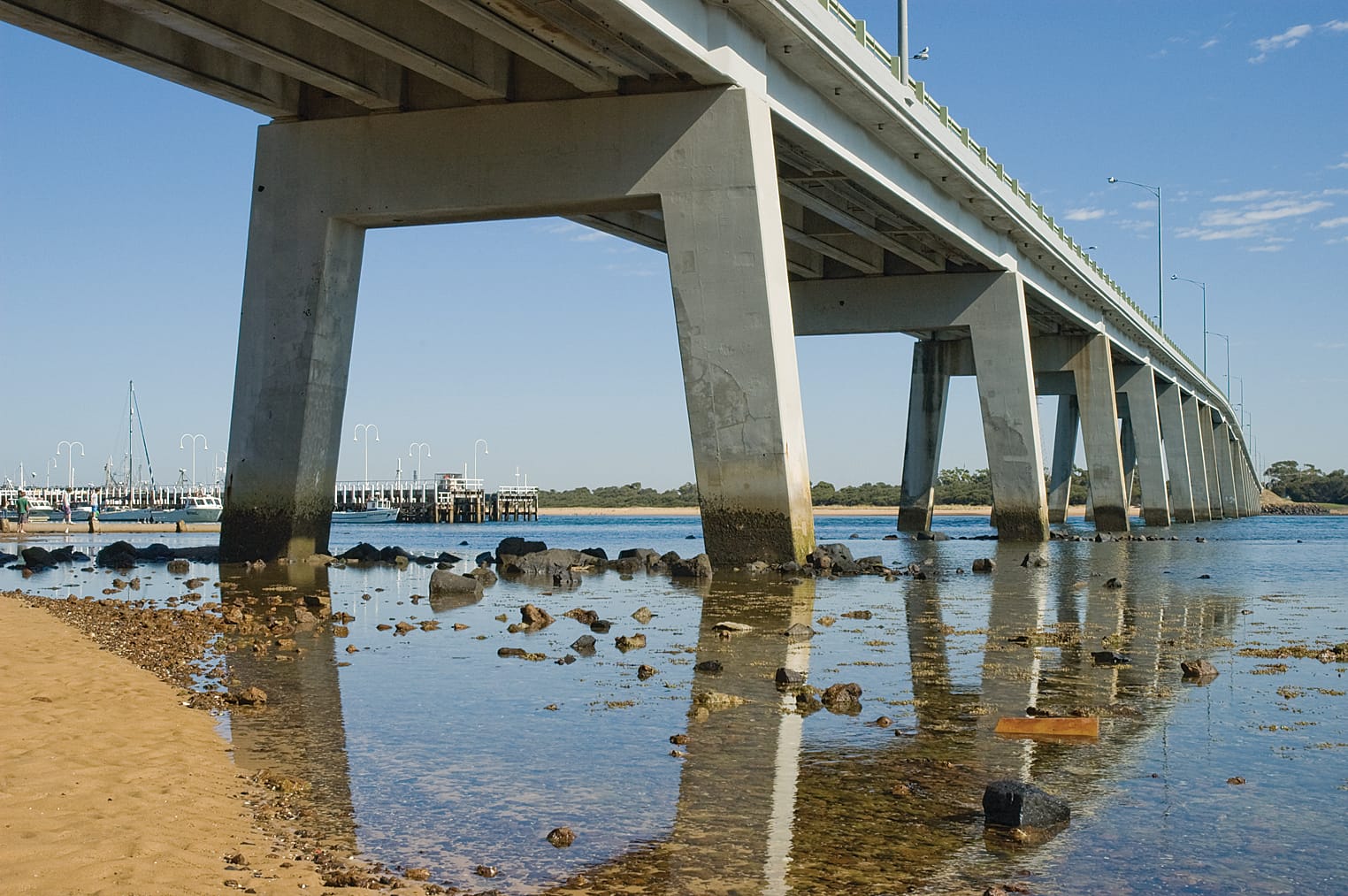 Sensors installed on bridge
