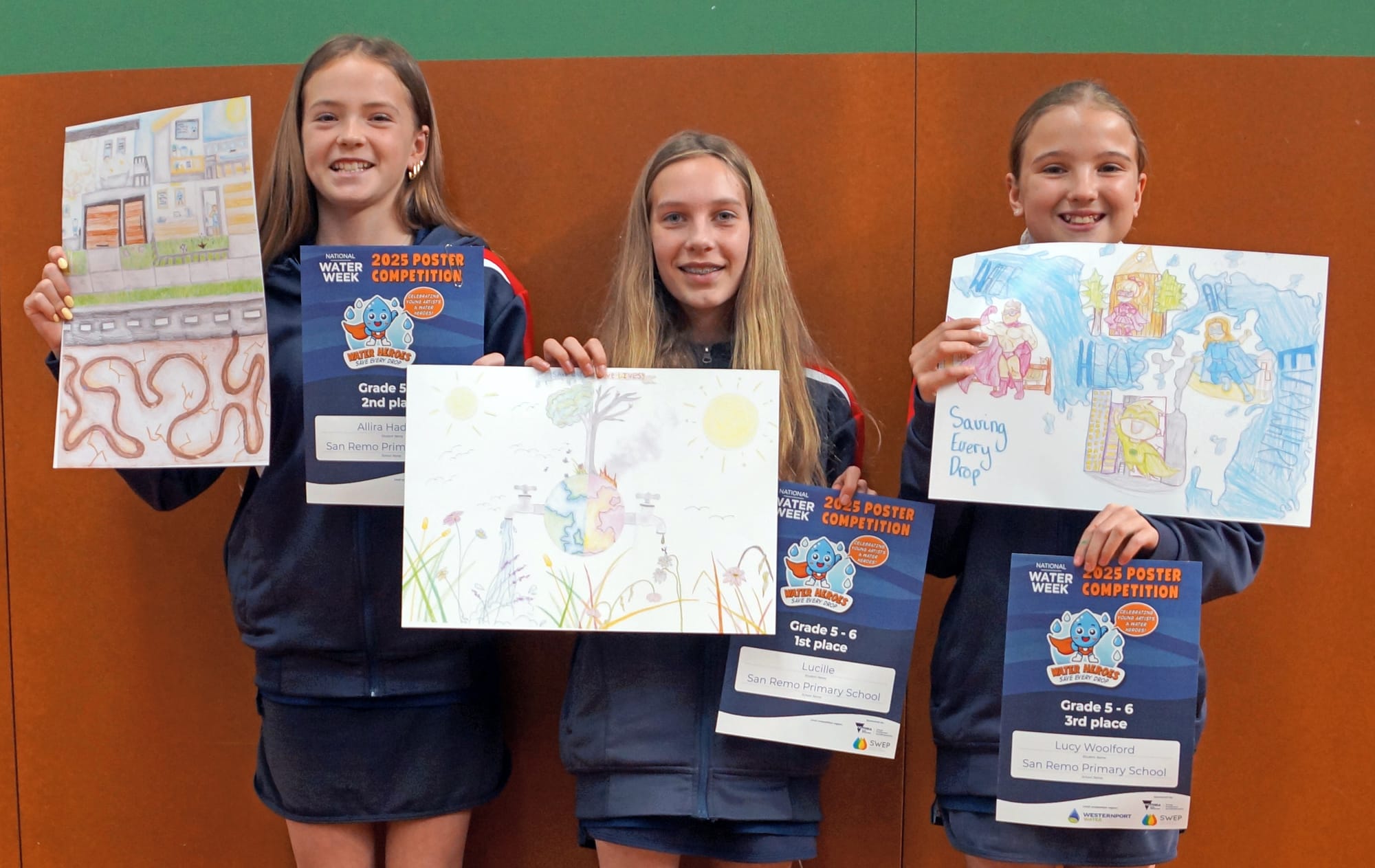 San Remo Primary - Grade 5-6 winners Allira, Lucille and Lucy.