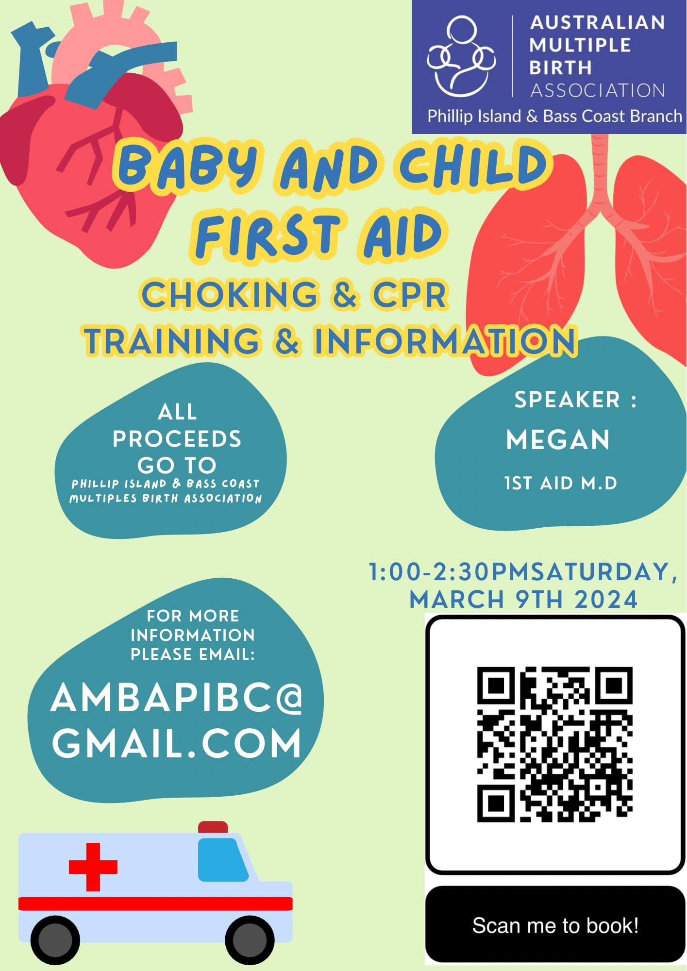 Baby and child first aid - choking and CPR