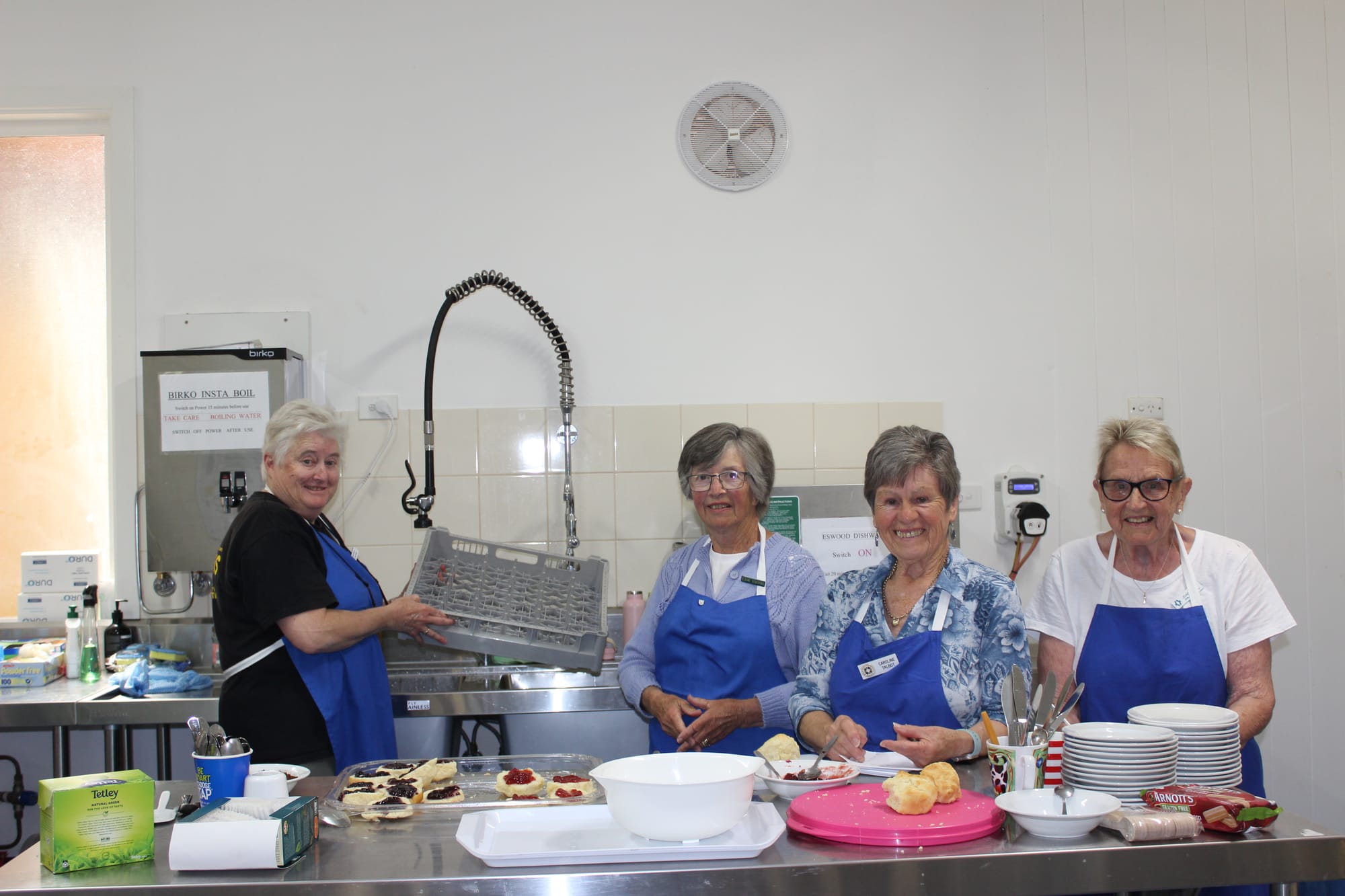 Visit the Patchworkers' Display at the Newhaven Hall from November 1 - 4 and enjoy a delicious Devonshire Tea. From left: Imelda Daly, Elaine Severino, Caroline Talbot and Joan Bell.