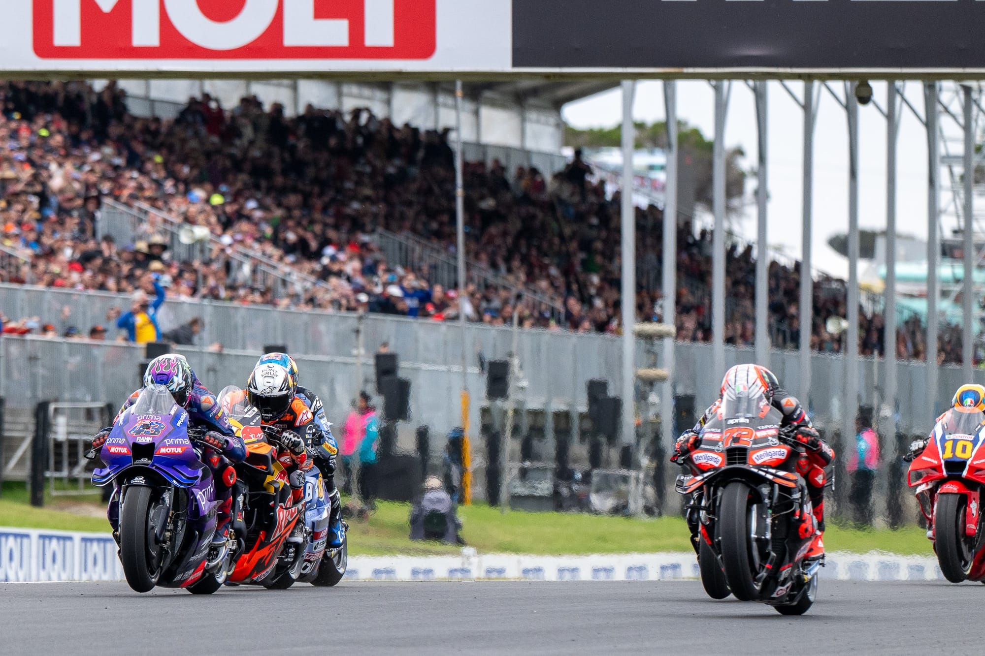 This year’s MotoGP gets underway.  Photo: IanR Photography.