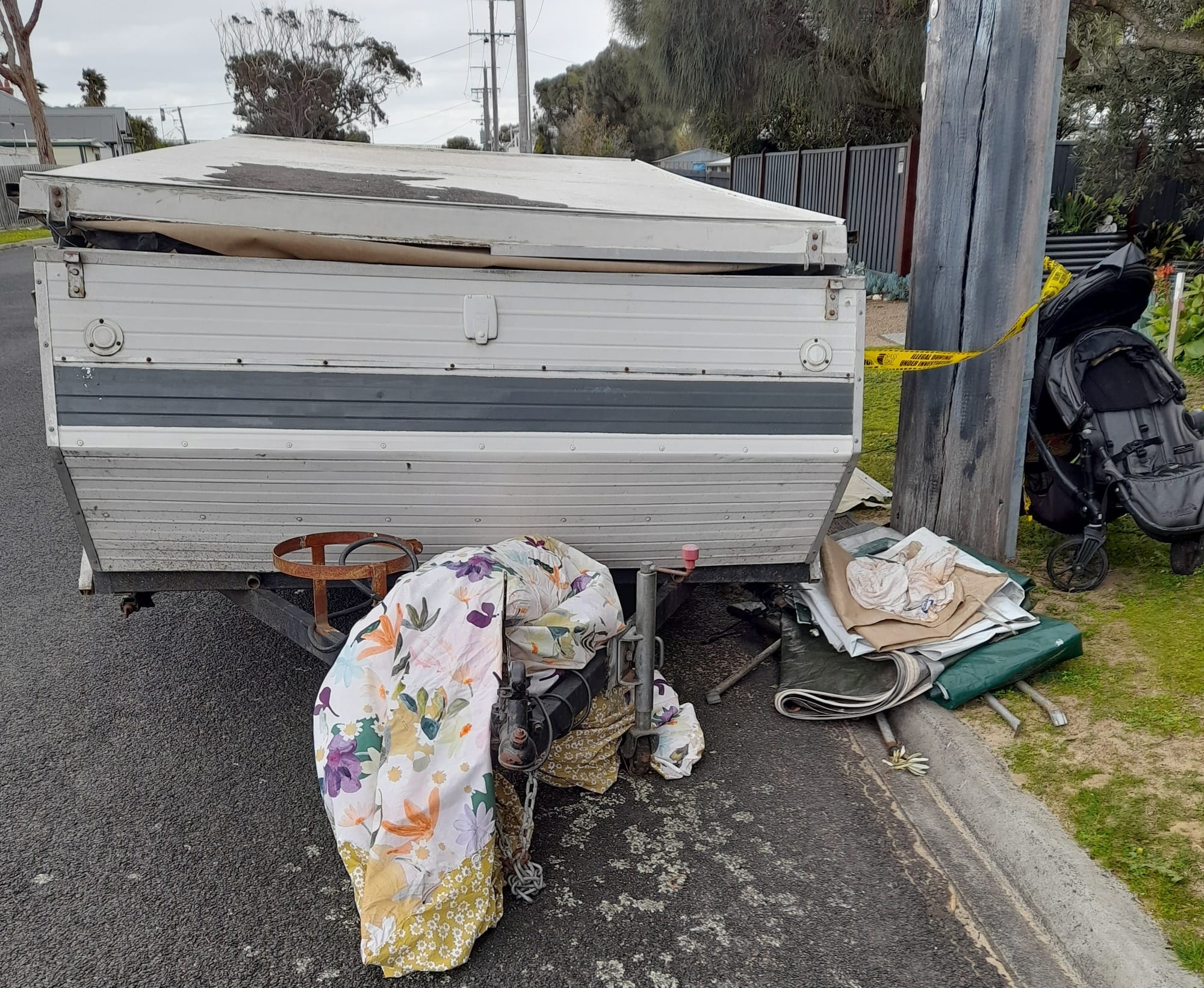 Dumped trailer causing angst for residents
