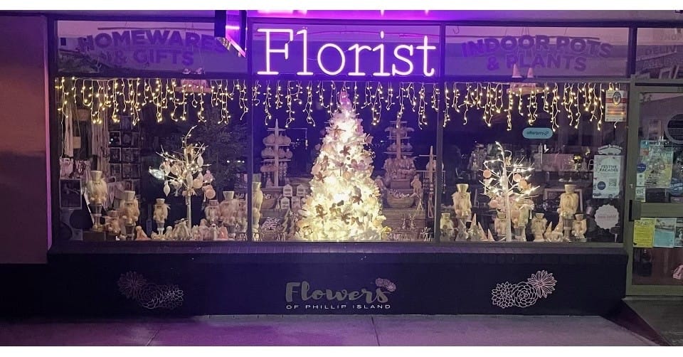 Don't forget to vote: shops shine bright