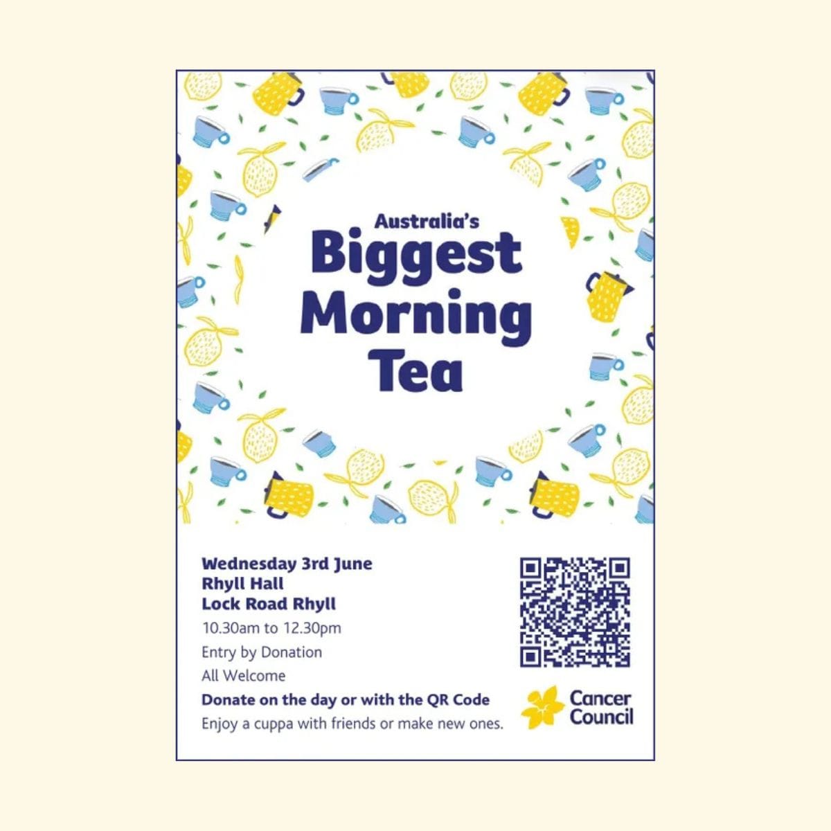 Biggest Morning Tea - Rhyll Hall - 3rd June