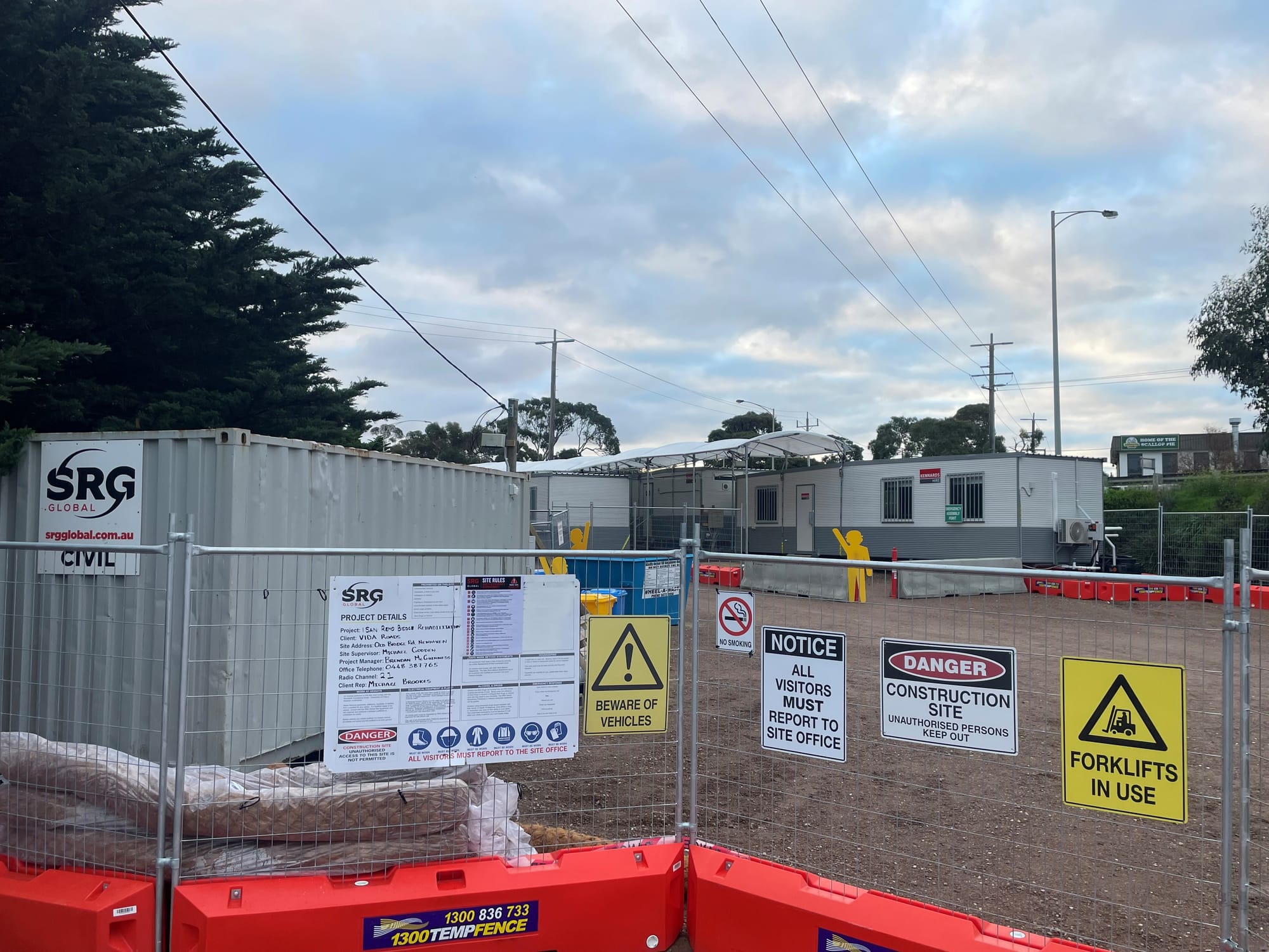 Temporary sites erected for bridge upgrade