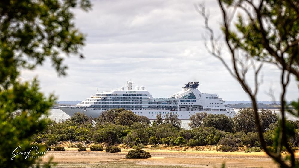 Ship cruises into town post image