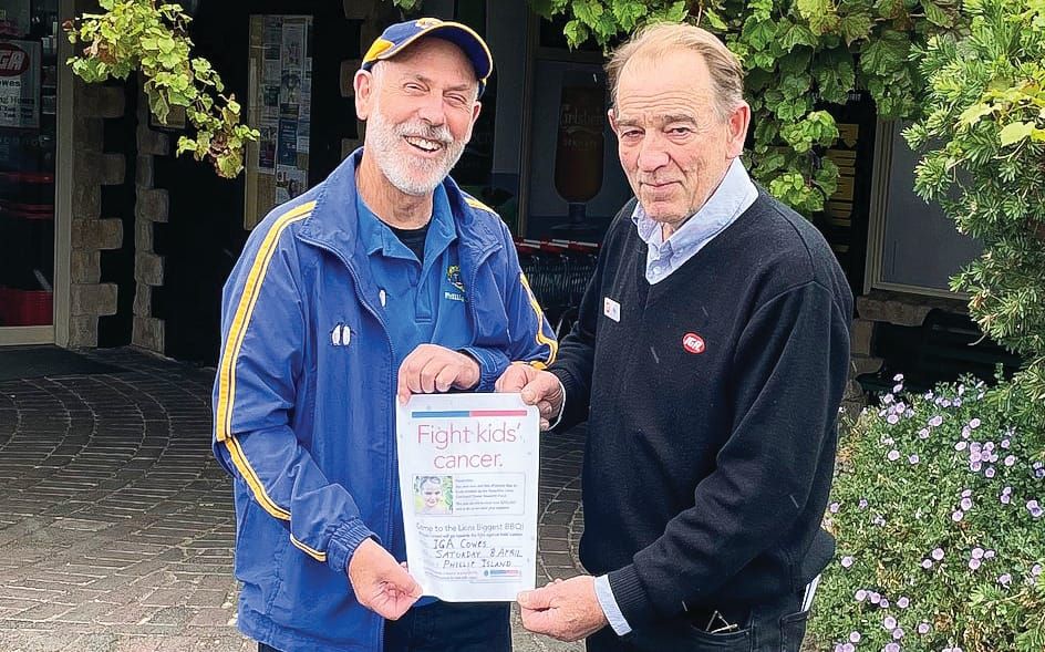 Lions and IGA Cowes join to fight childhood cancer post image