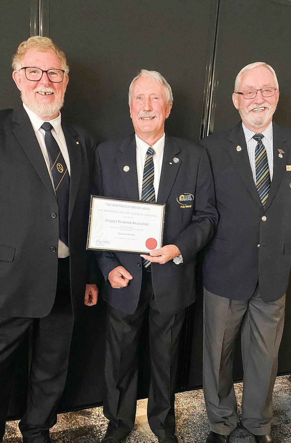 RSL Meritorious Service Award post image