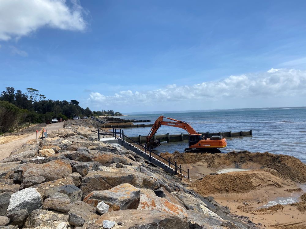 Delayed rock wall close to completion post image