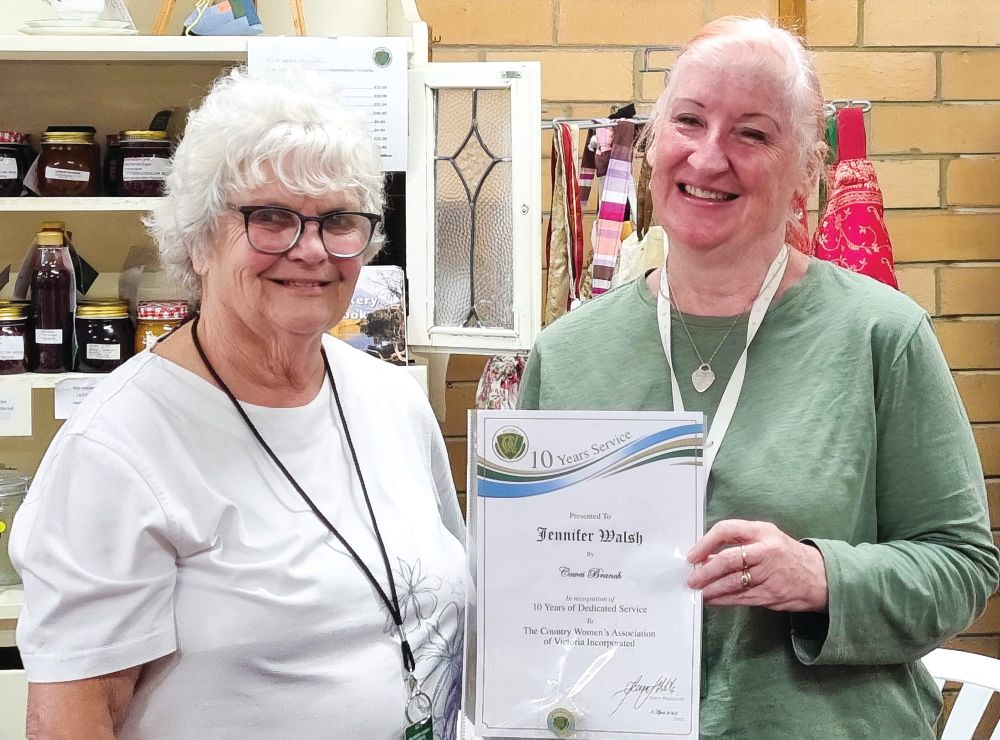Jennifer's decade of service recognised post image