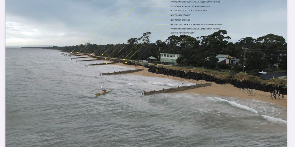 Cowes east erosion new line of defence post image