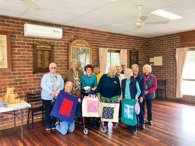 Grantville CWA creates beautiful bags for patients post image