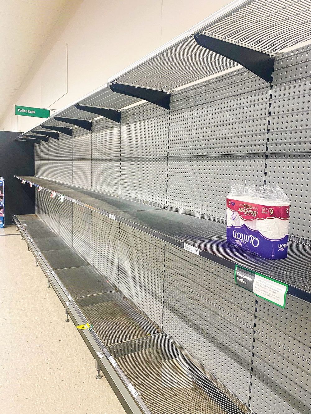 Supermarkets shelves bare post image