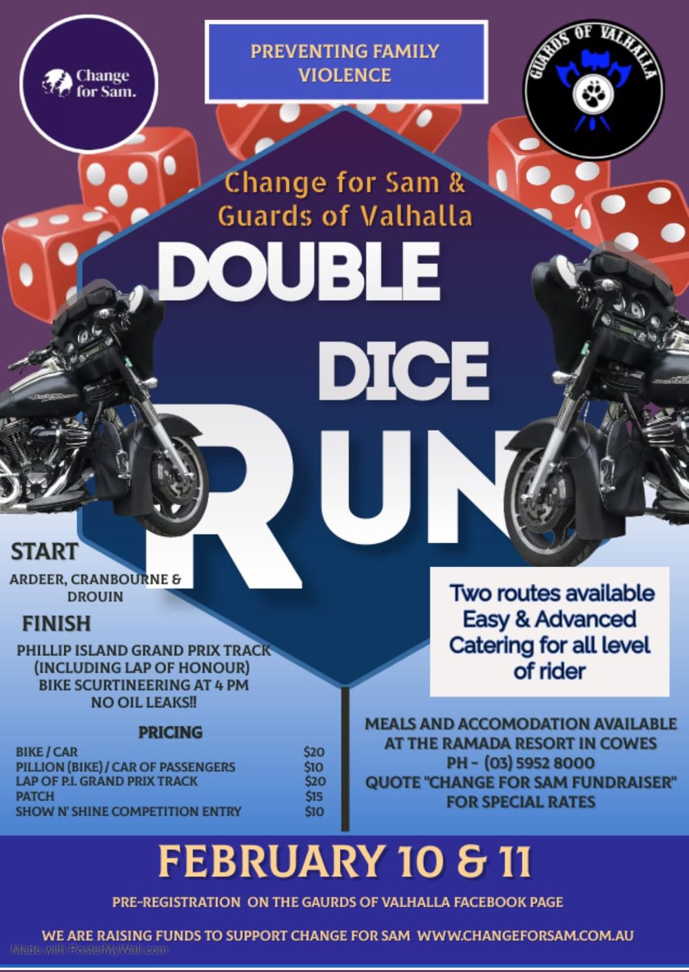 Change for Sam and Guards of Valhalla - Double Dice Run post image