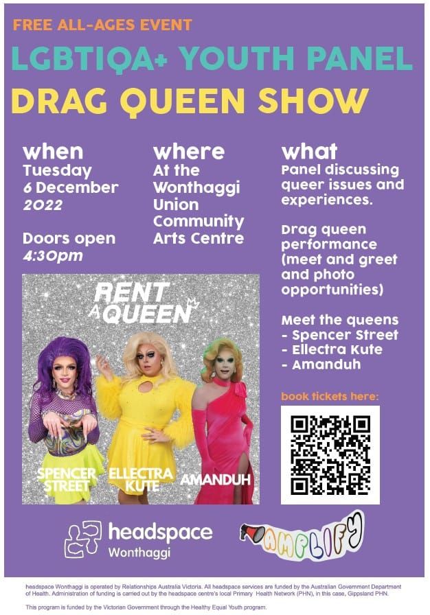 LGBTIQA+ Youth Panel and Drag Queen Show post image