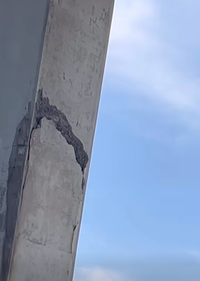 Large chunks dropping from the bridge post image