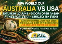 Soccer at the RSL - 20th June post image