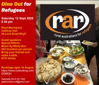 Dine out for Refugees - 12th September post image