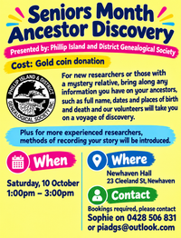 Ancestor Discovery - Seniors Month post image