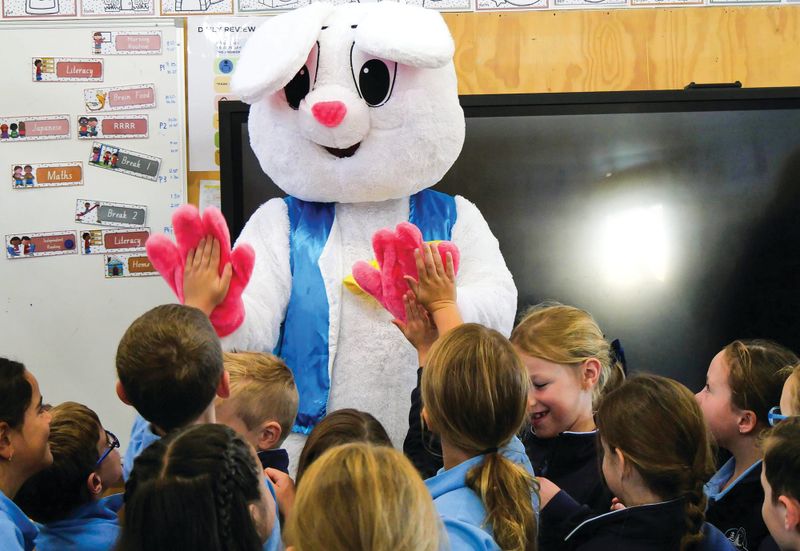 Easter Bunny bounds into school post image