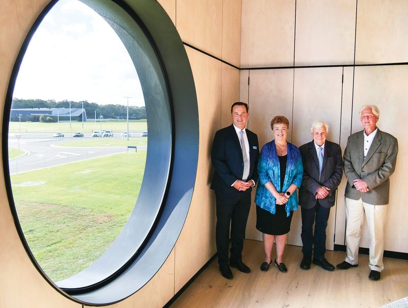 Former College principals visit new performing arts wing post image