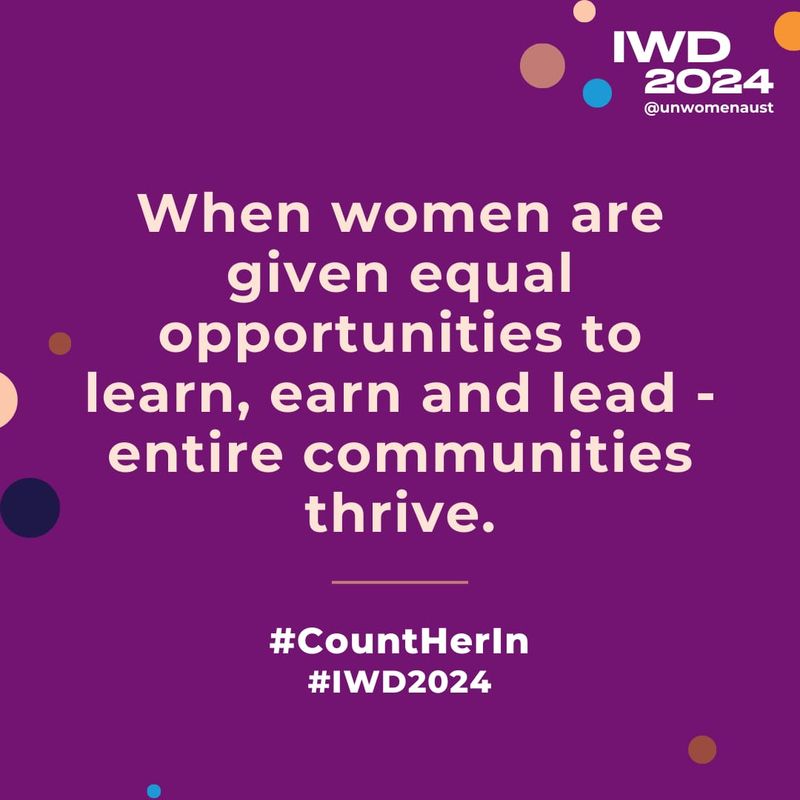 Count her in this IWD post image