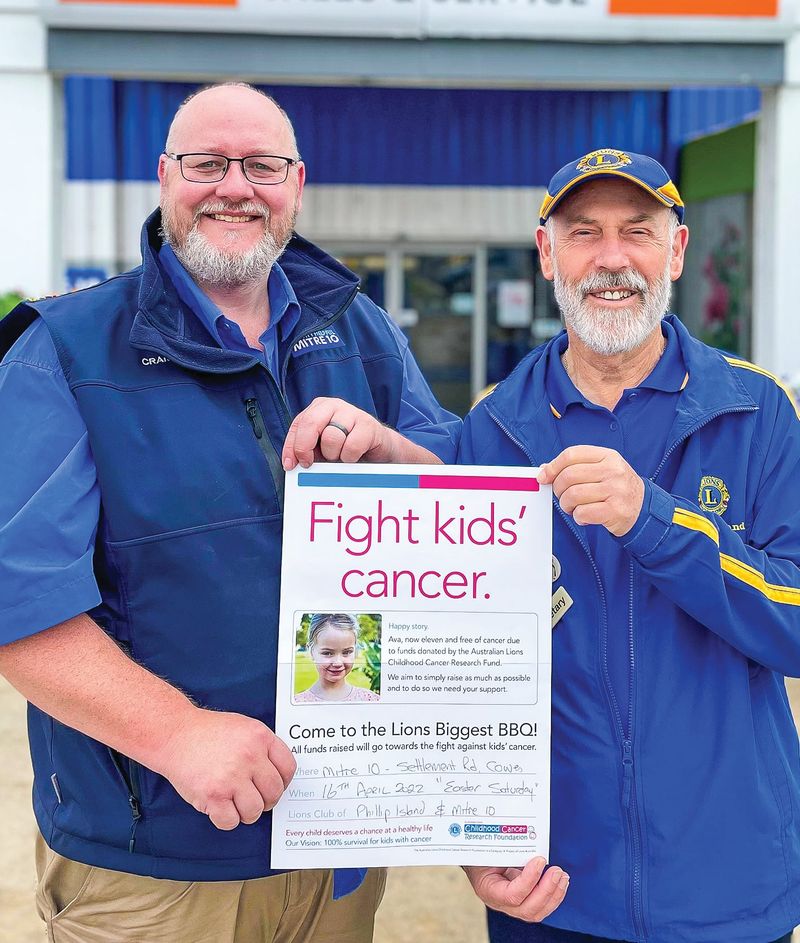 Lions and Mitre10 join to fight childhood cancer post image