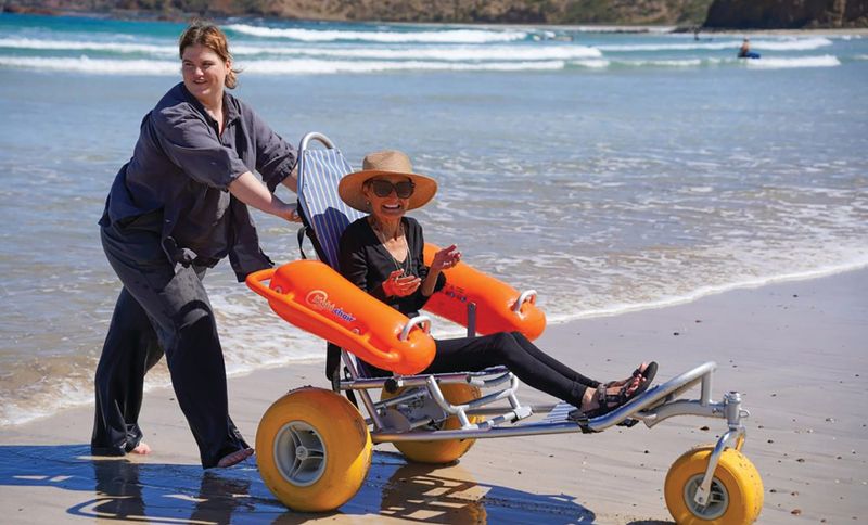 Beaches more accessible thanks to floating wheelchairs post image