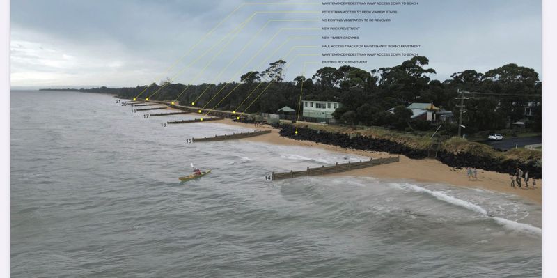 Cowes east erosion new line of defence post image