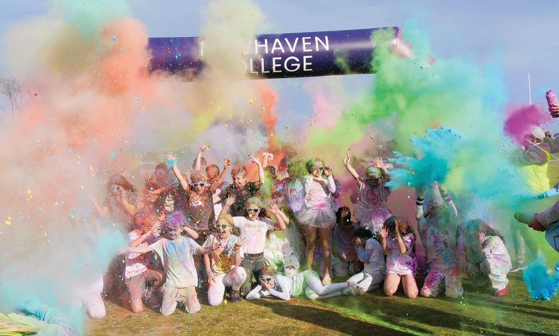 Newhaven College colour fun run post image