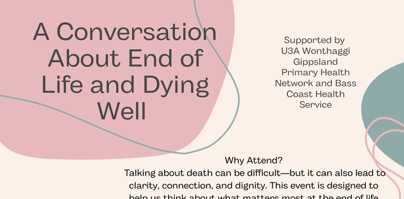 Conversation about end of life - Cape Paterson post image