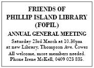 Friends of Phillip Island Library - AGM post image