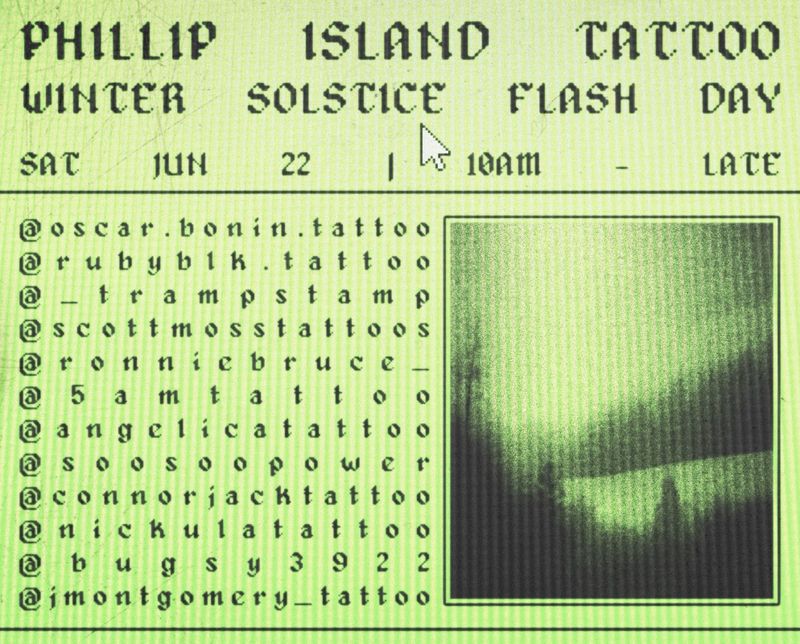 Winter Solstice Flash Day - Phillip Island Tattoo post image