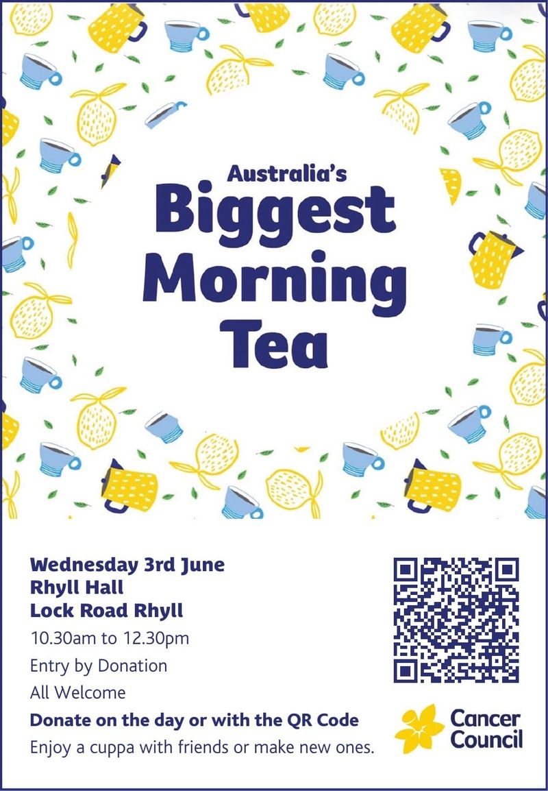 Biggest Morning Tea - Rhyll Hall - 3rd June post image
