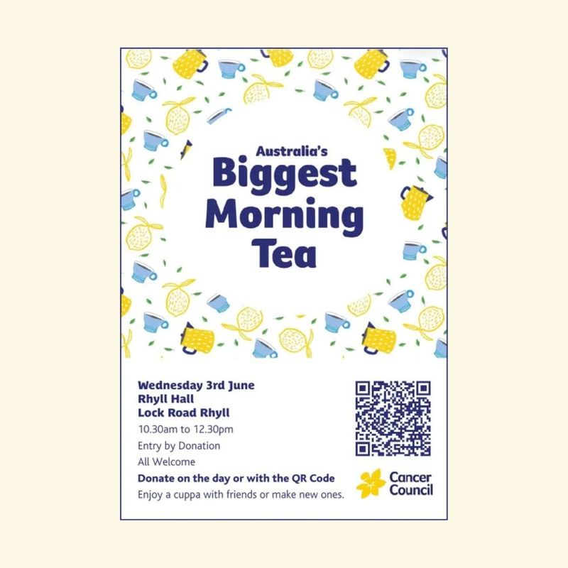 Biggest Morning Tea - Rhyll Hall - 3rd June post image