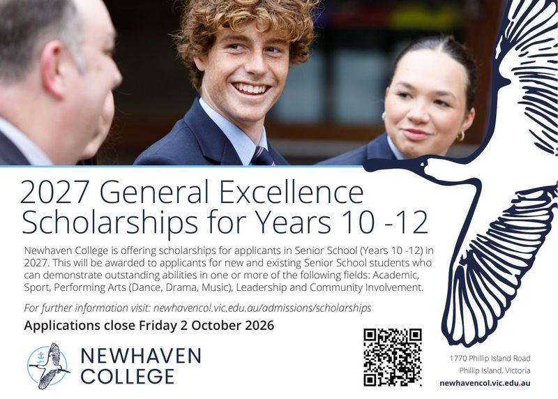 2027 General Excellence Scholarships – Newhaven College post image