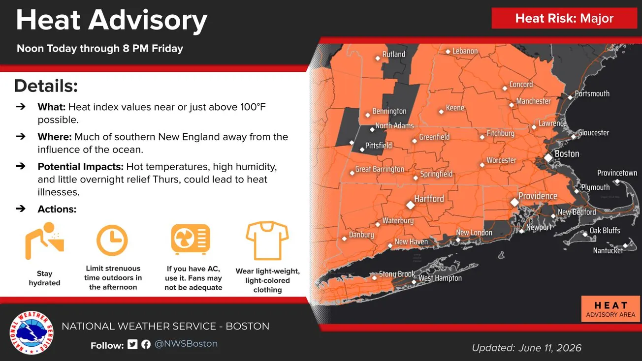 Marblehead sits just outside heat advisory line as season’s hottest air arrives