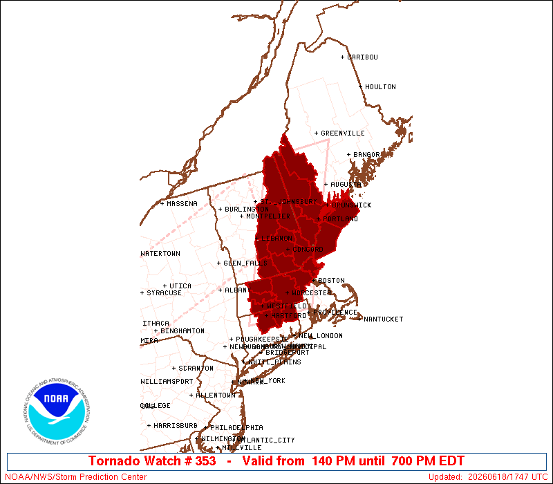 Tornado watch in effect for Marblehead until 7 p.m.
