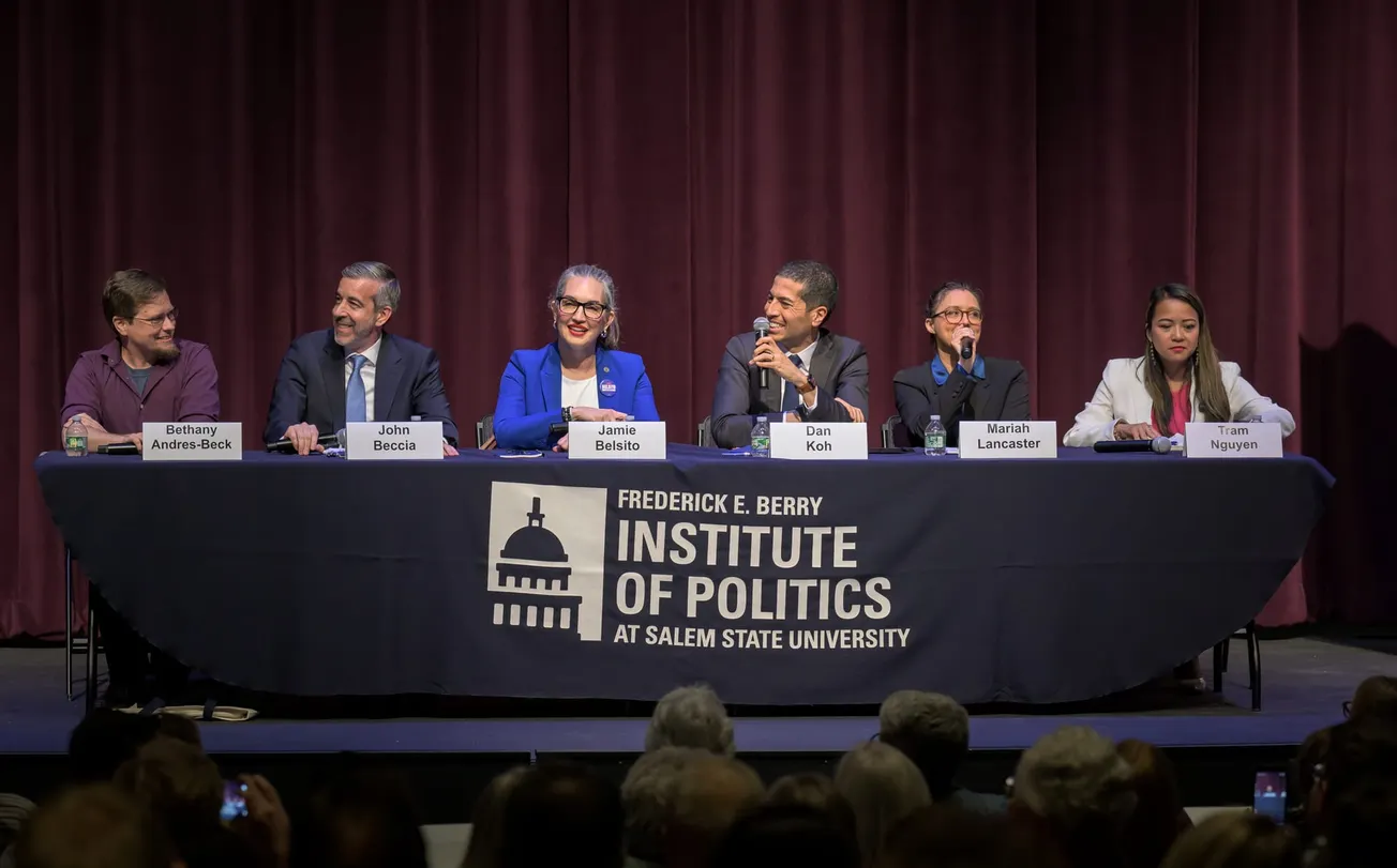 Six-way Democratic debate for Moulton’s seat turns on money